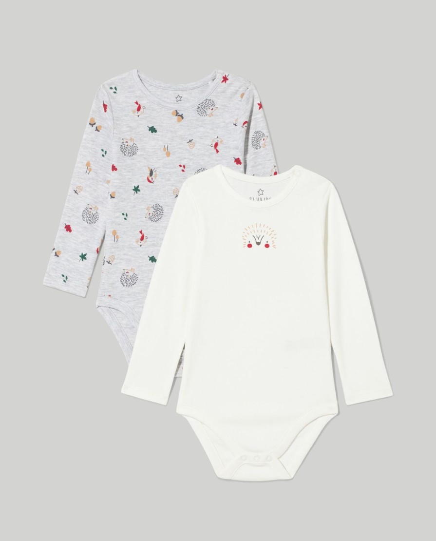 Nascita Blukids Body | Pack 2 Body In Puro Cotone A Manica Lunga