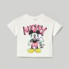 Ragazzi Blukids Disney | T-Shirt Cropped Fit In Cotone Elasticizzato Ragazza