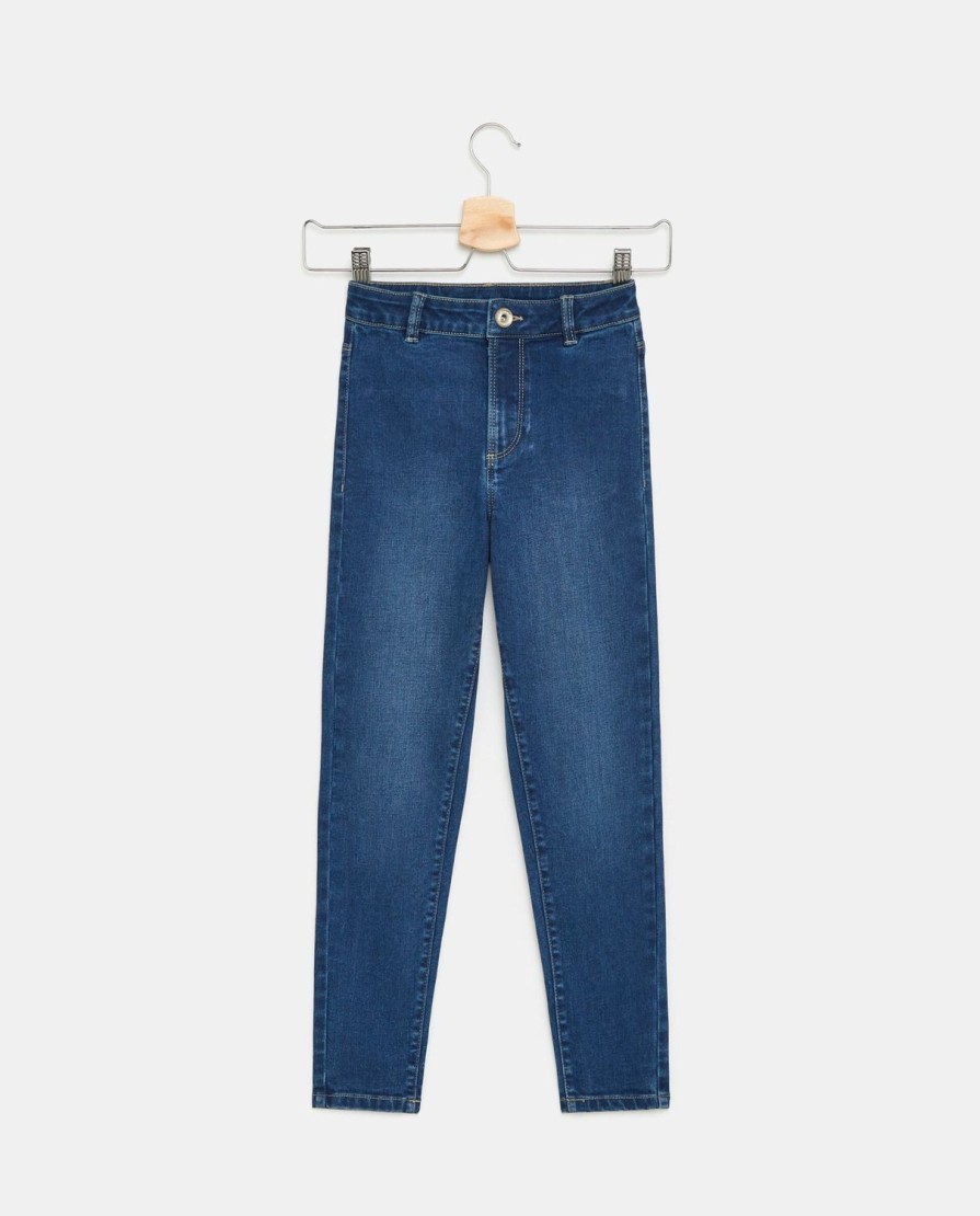 Ragazzi Blukids Jeans E Pantaloni | Jeans Super Skinny Elasticizzati In Misto Cotone Ragazza