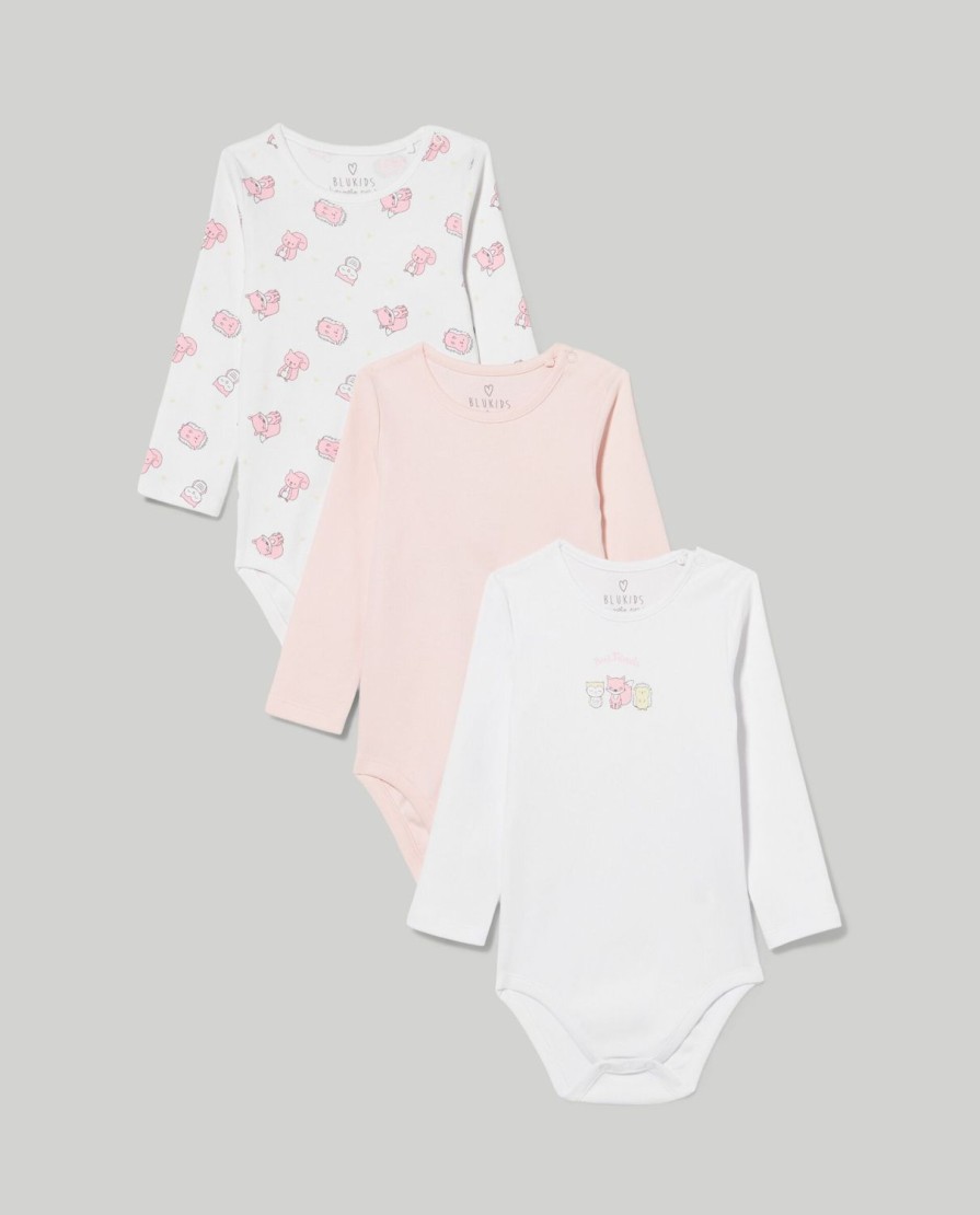 Nascita Blukids Body | Pack 3 Body A Manica Lunga Neonata