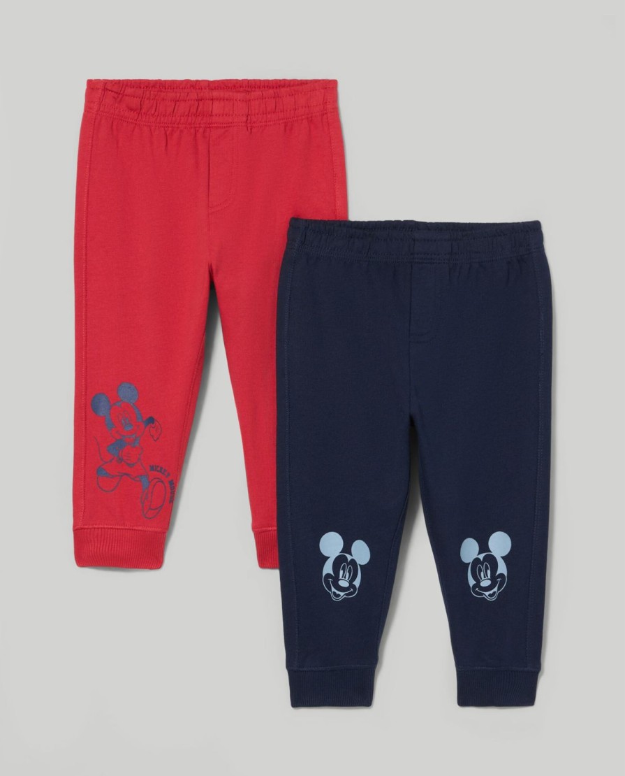 Neonato 9-36 Mesi Blukids Disney | Pack 2 Joggers Con Stampa Neonato