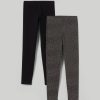 Ragazzi Blukids Jeans E Pantaloni | Pack 2 Leggings In Cotone Elasticizzato Ragazza