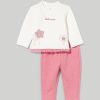 Neonata 9-36 Mesi Blukids Completini | Jogging Set Con Maglia In Matelasse Neonata