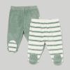 Neonato 9-36 Mesi Blukids Pantaloni E Jeans | Pack 2 Ghette In Ciniglia Neonato