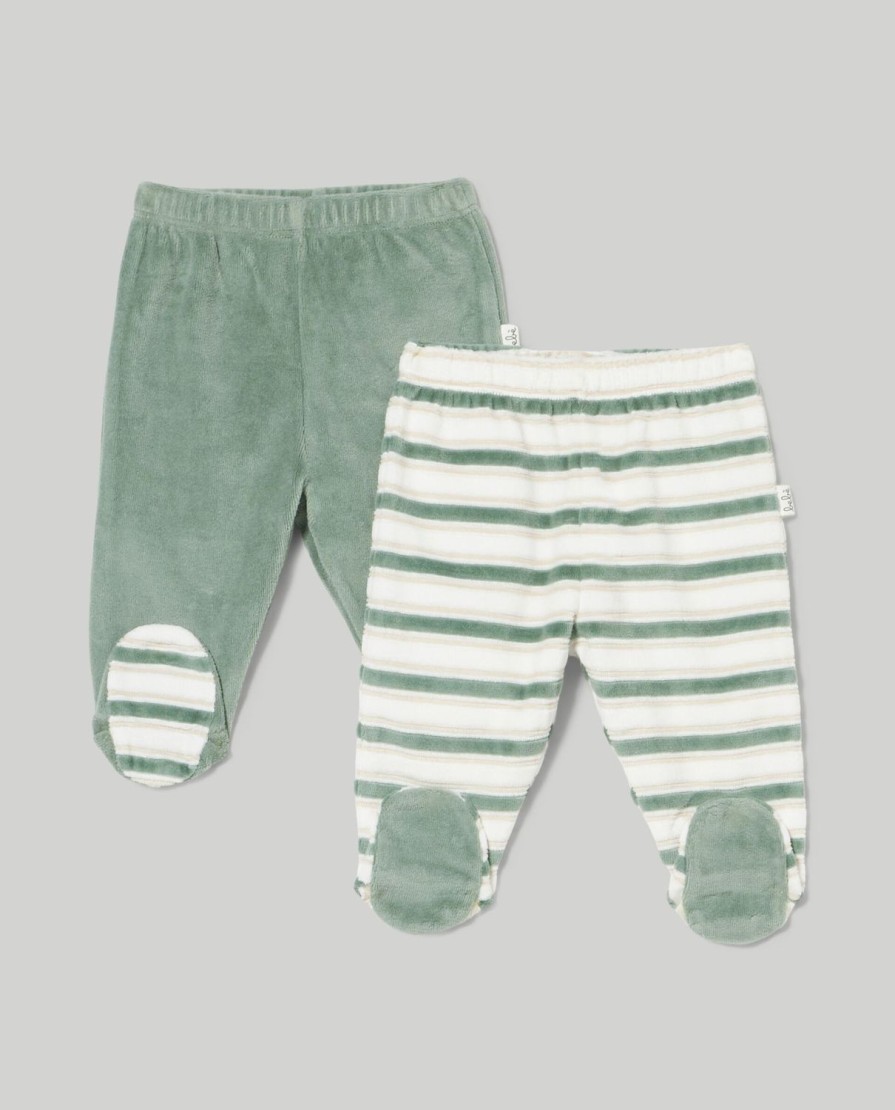 Neonato 9-36 Mesi Blukids Pantaloni E Jeans | Pack 2 Ghette In Ciniglia Neonato