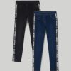 Ragazzi Blukids Jeans E Pantaloni | Pack 2 Treggings In Cotone Elasticizzato Ragazza