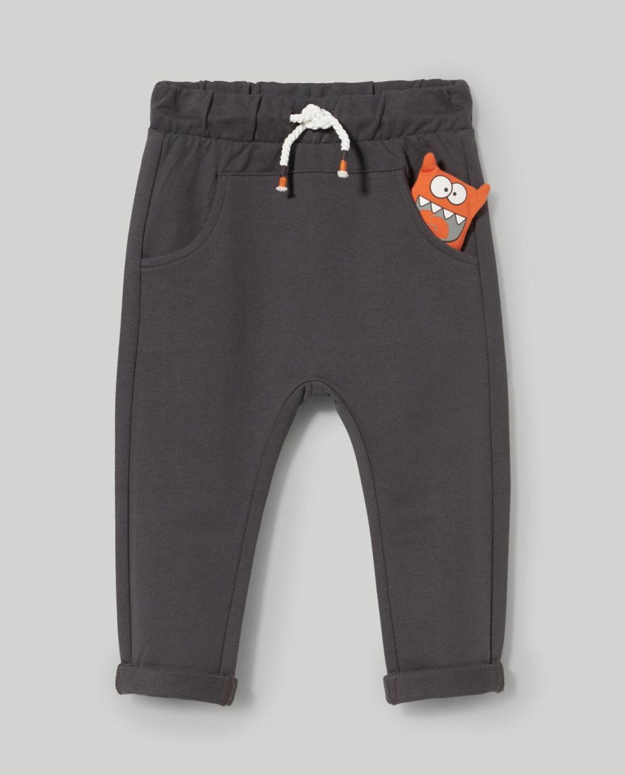 Neonato 9-36 Mesi Blukids Pantaloni E Jeans | Joggers In Puro Cotone Neonato