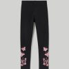 Bambini Blukids Leggings | Leggings In Cotone Elasticizzato Con Stampa Bambina