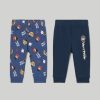 Neonato 9-36 Mesi Blukids Pantaloni E Jeans | Pack 2 Jogger In Puro Cotone Neonato