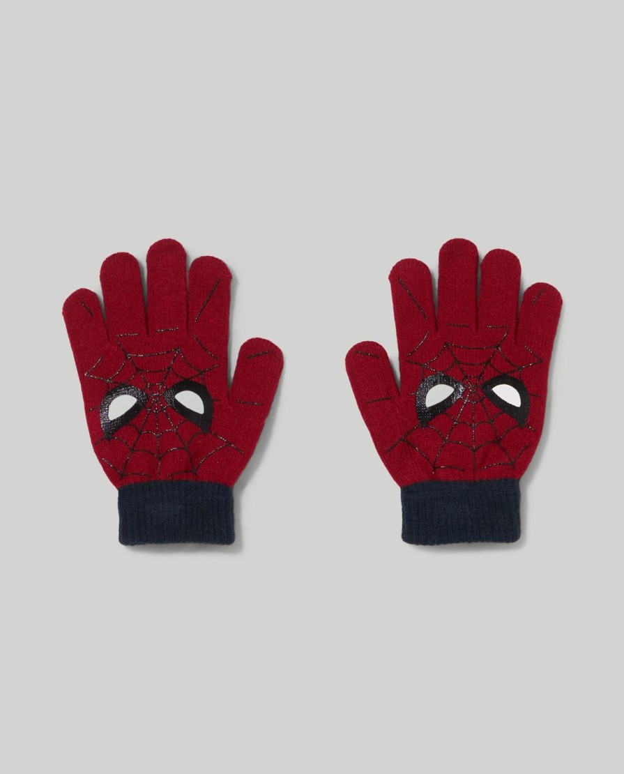 Bambini Blukids Accessori | Guanti In Tricot Con Stampa Spiderman