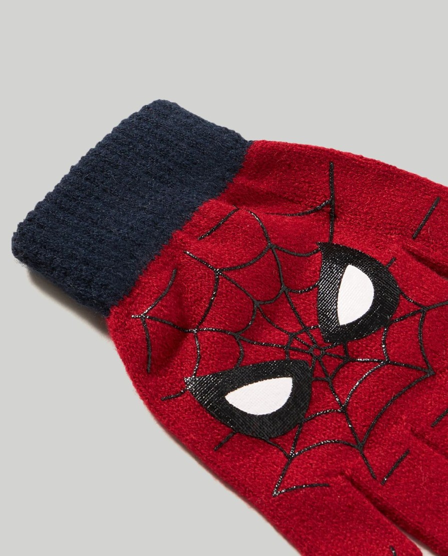 Bambini Blukids Accessori | Guanti In Tricot Con Stampa Spiderman