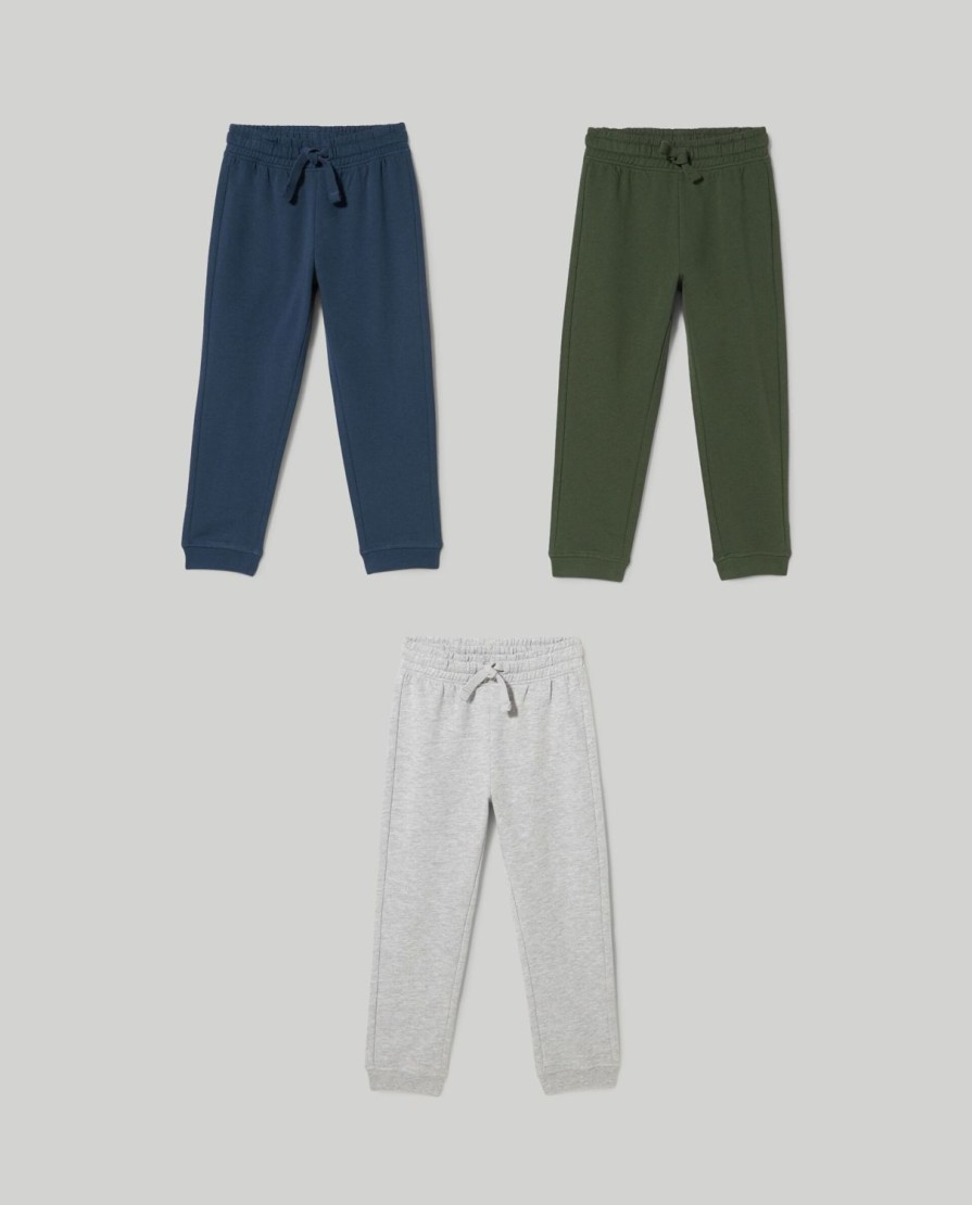 Bambini Blukids Jeans E Pantaloni | Pack 3 Joggers In Cotone Bambino