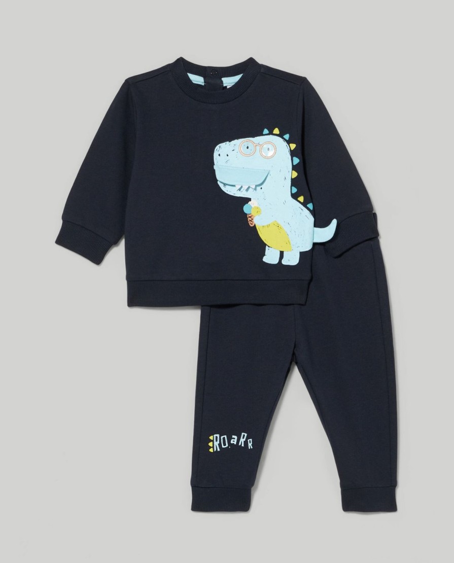 Neonato 9-36 Mesi Blukids Completini | Jogging Set In French Terry Neonato