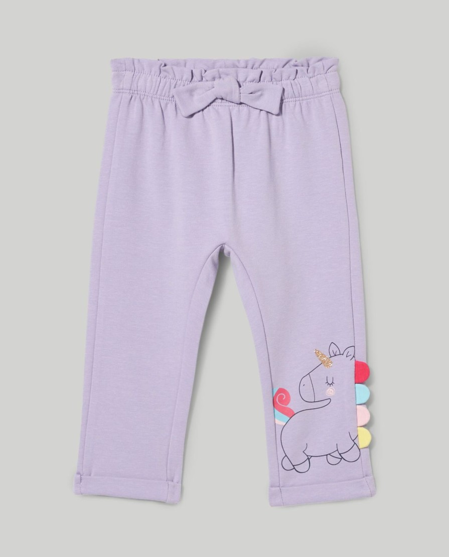 Neonata 9-36 Mesi Blukids Pantaloni E Jeans | Pantaloni In Cotone Elasticizzato Con Stampa E Applicazioni Neonata