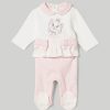 Nascita Blukids Tutine | Tutina In Puro Cotone Con Rouches Neonata