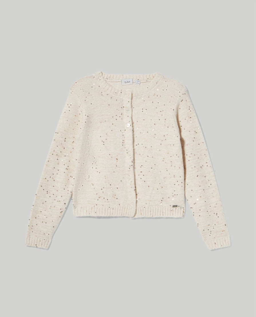 Bambini Blukids Maglioni | Cardigan Con Paillettes Bambina