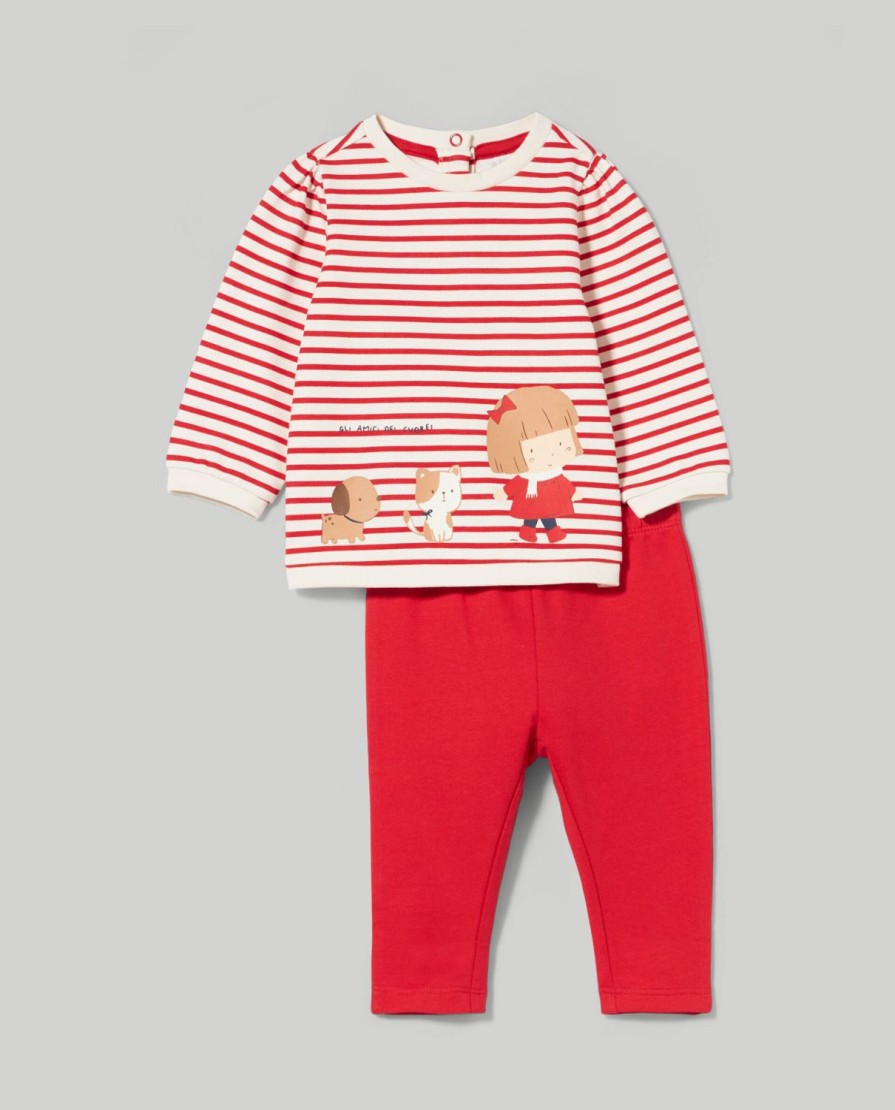 Neonata 9-36 Mesi Blukids Completini | Jogging Set In French Terry Neonata