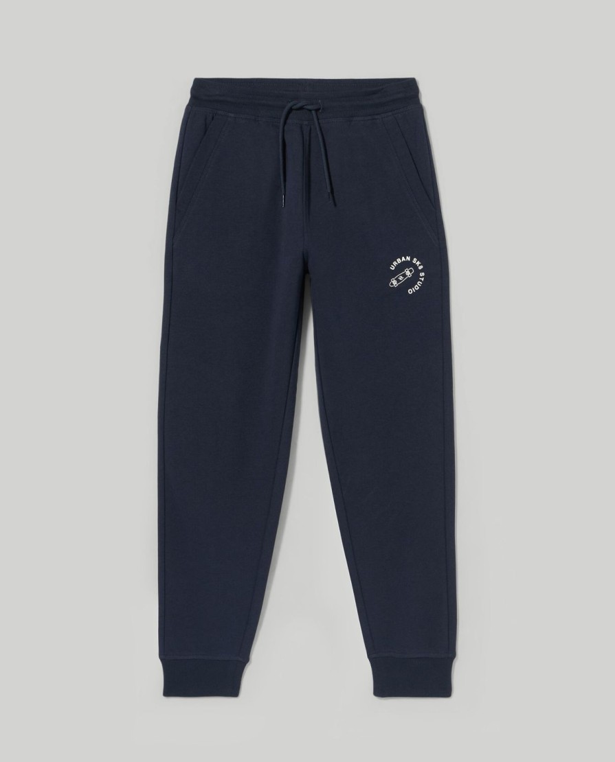 Ragazzi Blukids Jeans E Pantaloni | Joggers In Puro Cotone Ragazzo