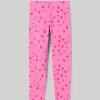 Bambini Blukids Leggings | Leggings In Cotone Elasticizzato Stampati Bambina