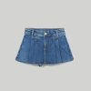 Bambini Blukids Gonne | Gonna In Denim Di Cotone Stretch Bambina