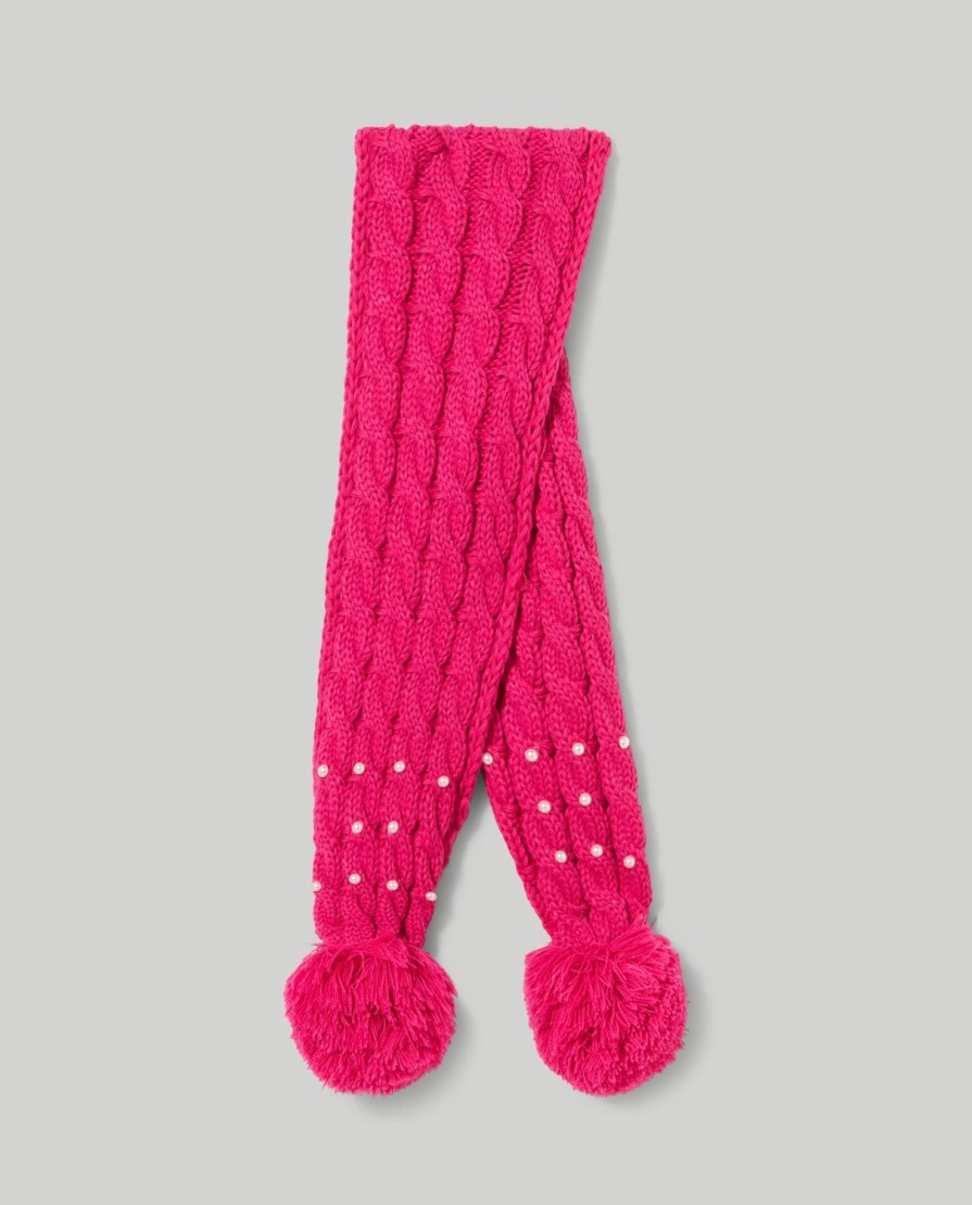 Bambini Blukids Accessori | Sciarpa Tricot Con Motivo A Trecce Con Perle