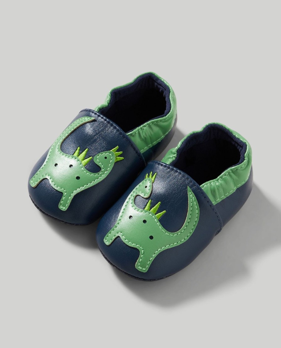 Neonato 9-36 Mesi Blukids Scarpe | Scarpine In Finta Pelle Con Applicazione Neonato