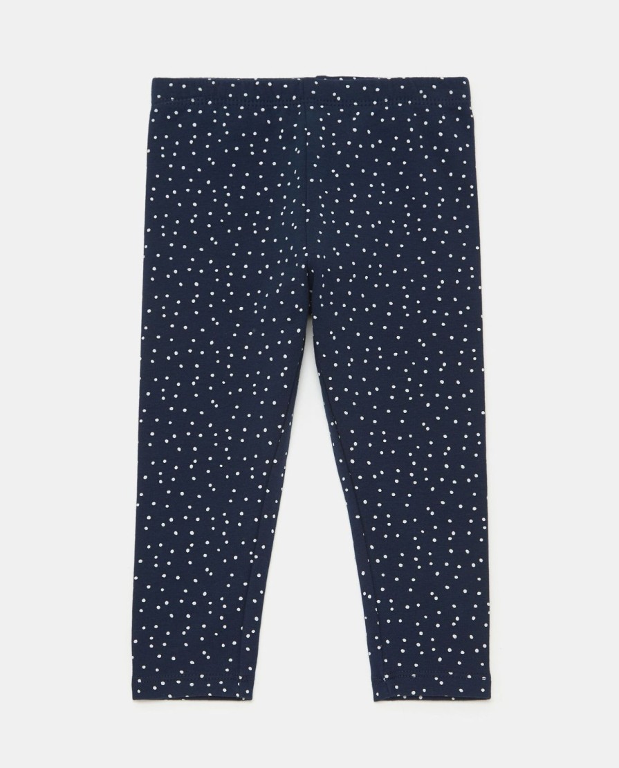 Neonata 9-36 Mesi Blukids Pantaloni E Jeans | Leggings A Pois In Puro Cotone Elasticizzato Neonata