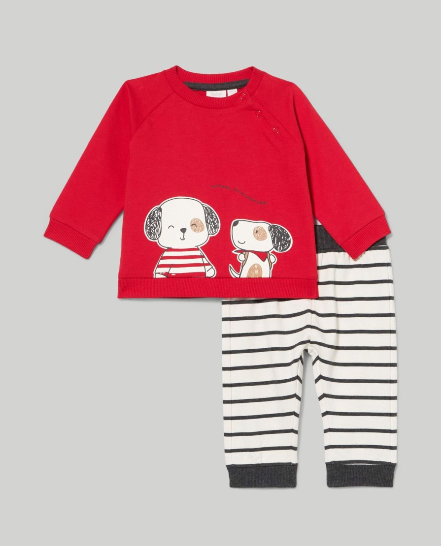 Neonato 9-36 Mesi Blukids Completini | Jogging Set In French Terry Neonato