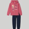 Bambini Blukids Set Bambina | Jogging Set In Felpa Di Cotone Stretch Bambina