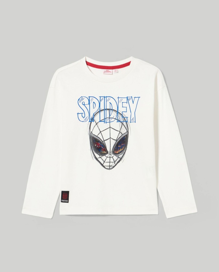 Bambini Blukids Magliette | T-Shirt Spider-Man A Maniche Lunghe Bambino