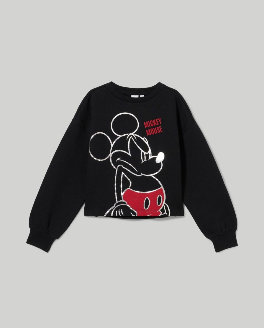 Ragazzi Blukids Disney | Felpa In Cotone Garzato Disney Ragazza