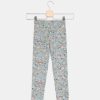 Bambini Blukids Leggings | Leggings Stampati In Cotone Garzato Elasticizzato Bambina