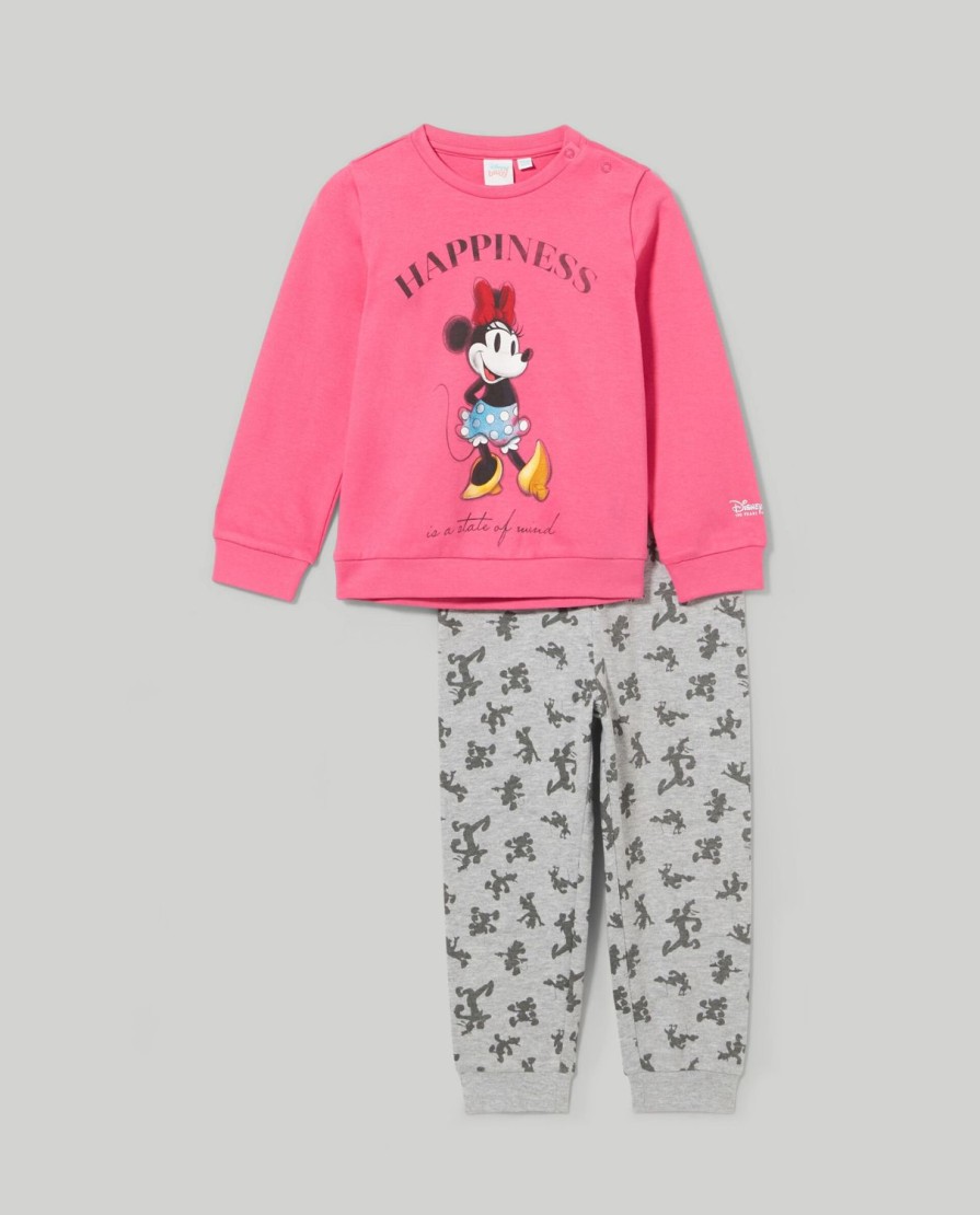 Neonata 9-36 Mesi Blukids Disney | Set Pigiama Lungo In Caldo Cotone Neonata