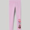 Bambini Blukids Leggings | Leggings In Cotone Elasticizzato Con Stampa Bambina