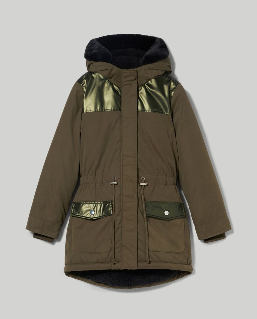 Ragazzi Blukids Cappotti | Parka Con Cappuccio Ragazza