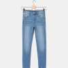 Ragazzi Blukids Jeans E Pantaloni | Jeans Skinny Con Strass Applicati In Misto Cotone Ragazza