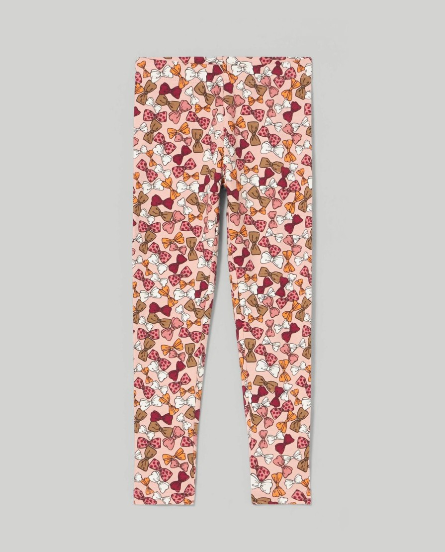 Bambini Blukids Jeans E Pantaloni | Leggings In Felpa Di Cotone Elasticizzato Bambina