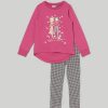 Bambini Blukids Set Bambina | Jogging Set In Cotone Elasticizzato Bambina