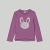 Bambini Blukids Magliette | T-Shirt In Puro Cotone Con Paillettes Bambina