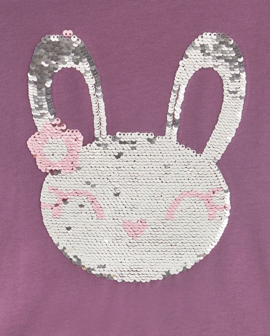 Bambini Blukids Magliette | T-Shirt In Puro Cotone Con Paillettes Bambina