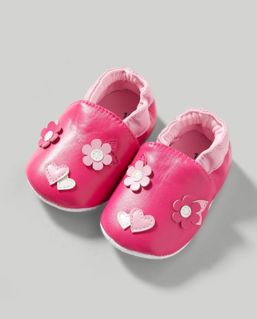 Neonata 9-36 Mesi Blukids Scarpe | Scarpine In Finta Pelle Con Applicazione Neonata