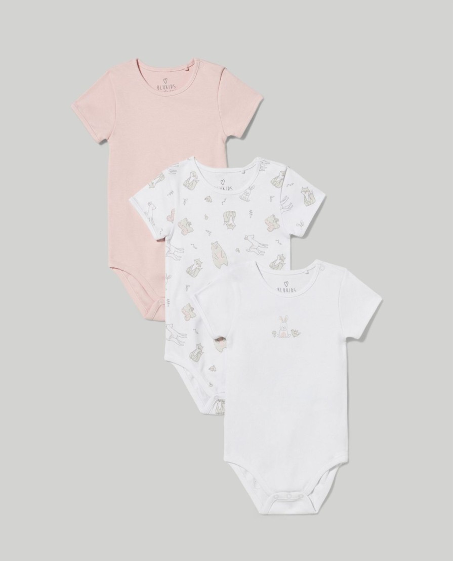 Nascita Blukids Body | Pack 3 Body In Puro Cotone Neonata