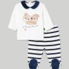 Neonato 9-36 Mesi Blukids Completini | Set In Ciniglia Di Cotone Neonato