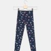 Bambini Blukids Jeans E Pantaloni | Pantaloni A Fantasia In Cotone Elasticizzato Bambina