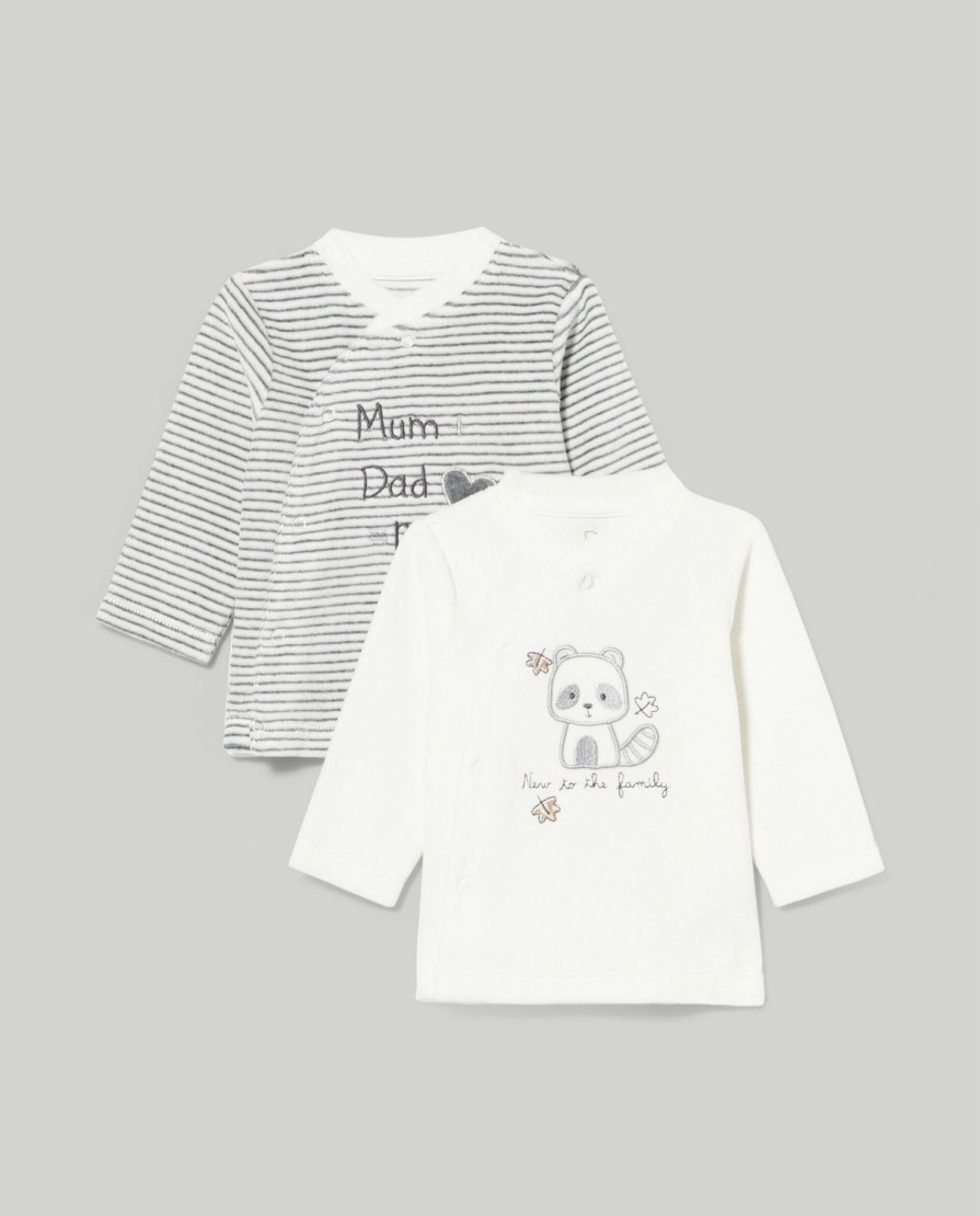 Neonato 9-36 Mesi Blukids Magliette | Pack 2 T-Shirt In Ciniglia Neonato