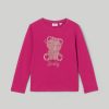 Bambini Blukids Magliette | T-Shirt In Puro Cotone Con Stampa Glitter Bambina