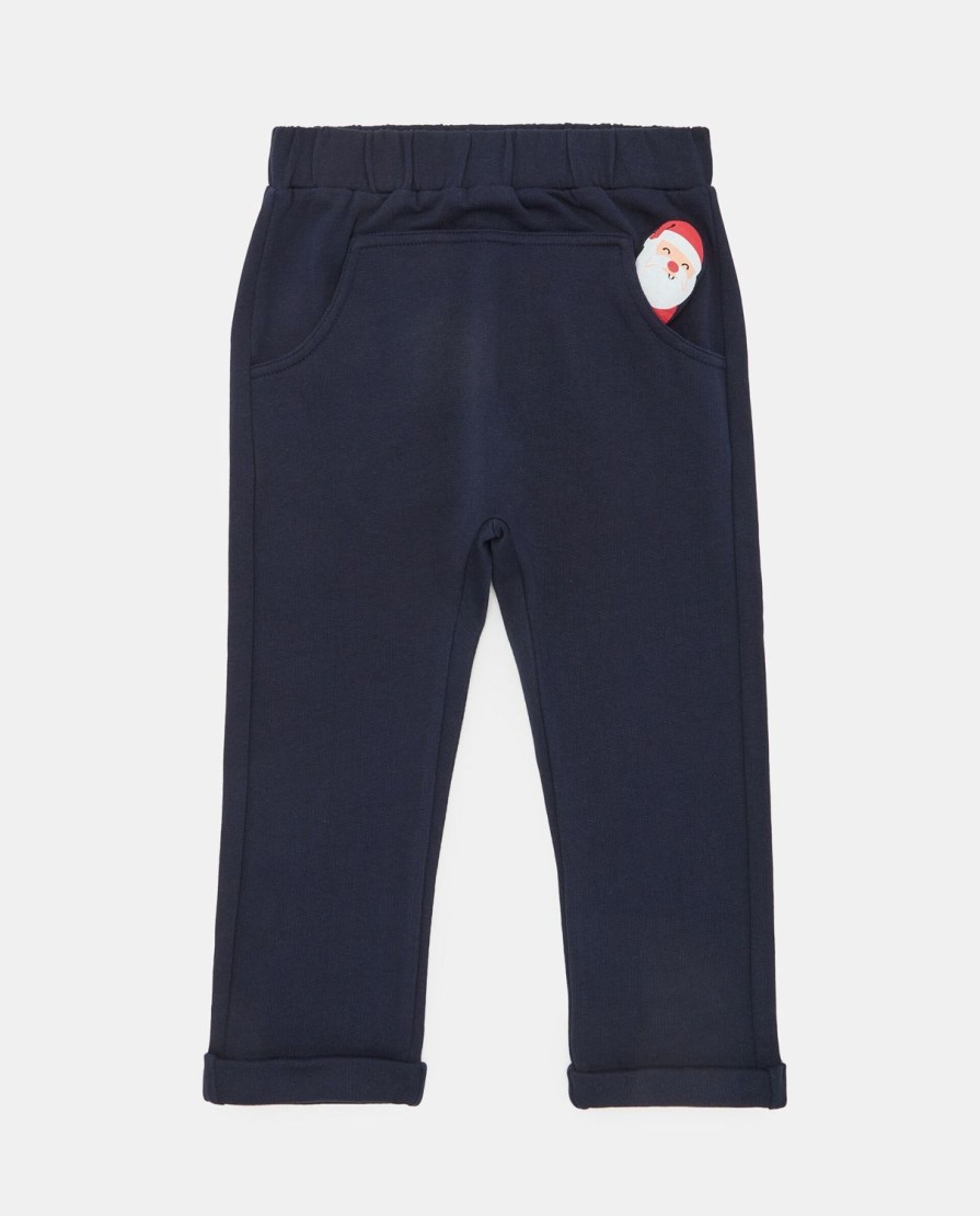 Neonato 9-36 Mesi Blukids Pantaloni E Jeans | Pantaloni In Felpa Di Puro Cotone Neonato