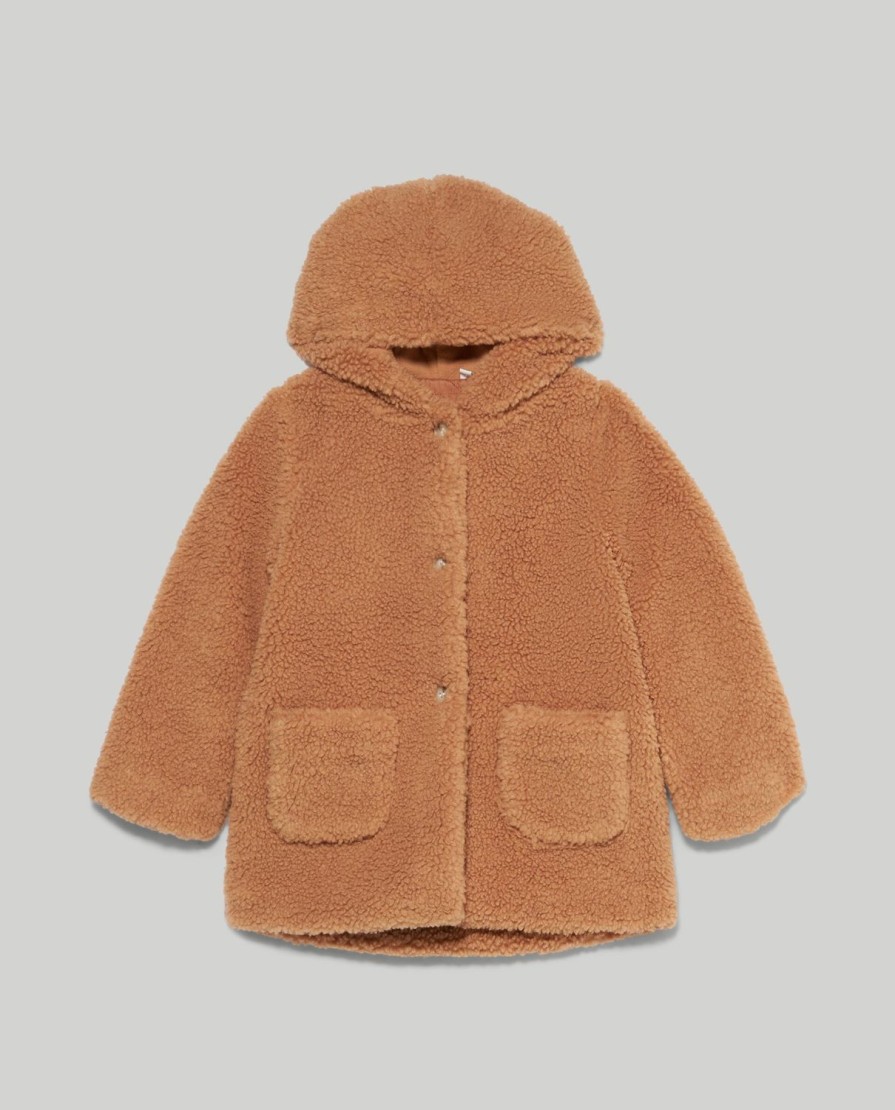 Bambini Blukids Cappotti | Cappotto Teddy Con Cappuccio Bambina