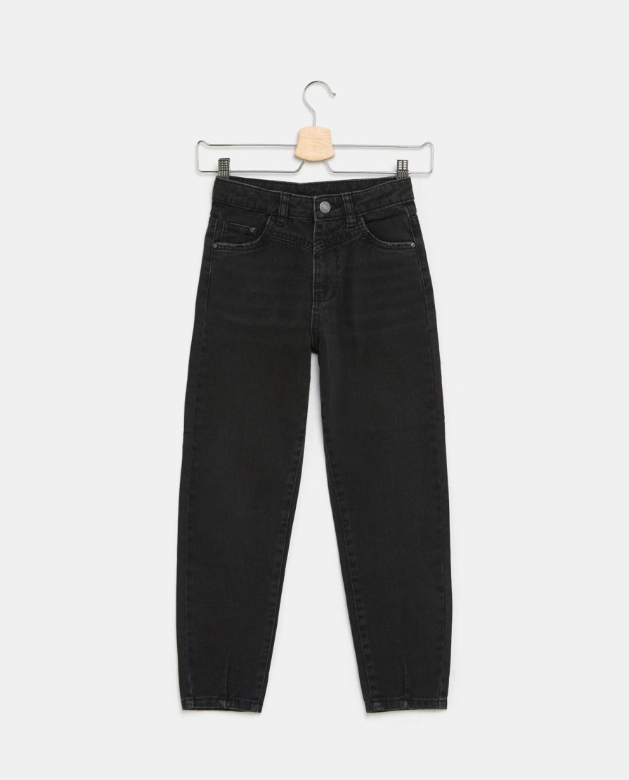 Ragazzi Blukids Jeans E Pantaloni | Jeans Mom Fit In Puro Cotone Ragazza