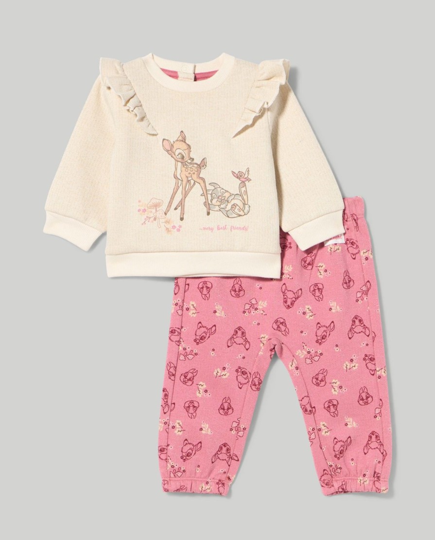 Neonata 9-36 Mesi Blukids Completini | Jogging Set In Felpa Con Lurex Neonata